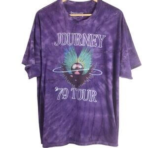 Classic JOURNEY 1979 Tour Tie Dye T Shirt Purple 3XL XXXL